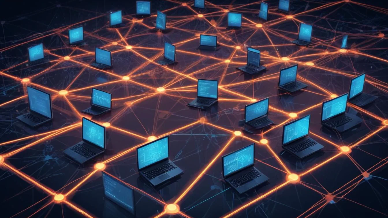 Illustration av DNS-nätverk och kryptografisk verifiering som förklarar DNSSEC för företag