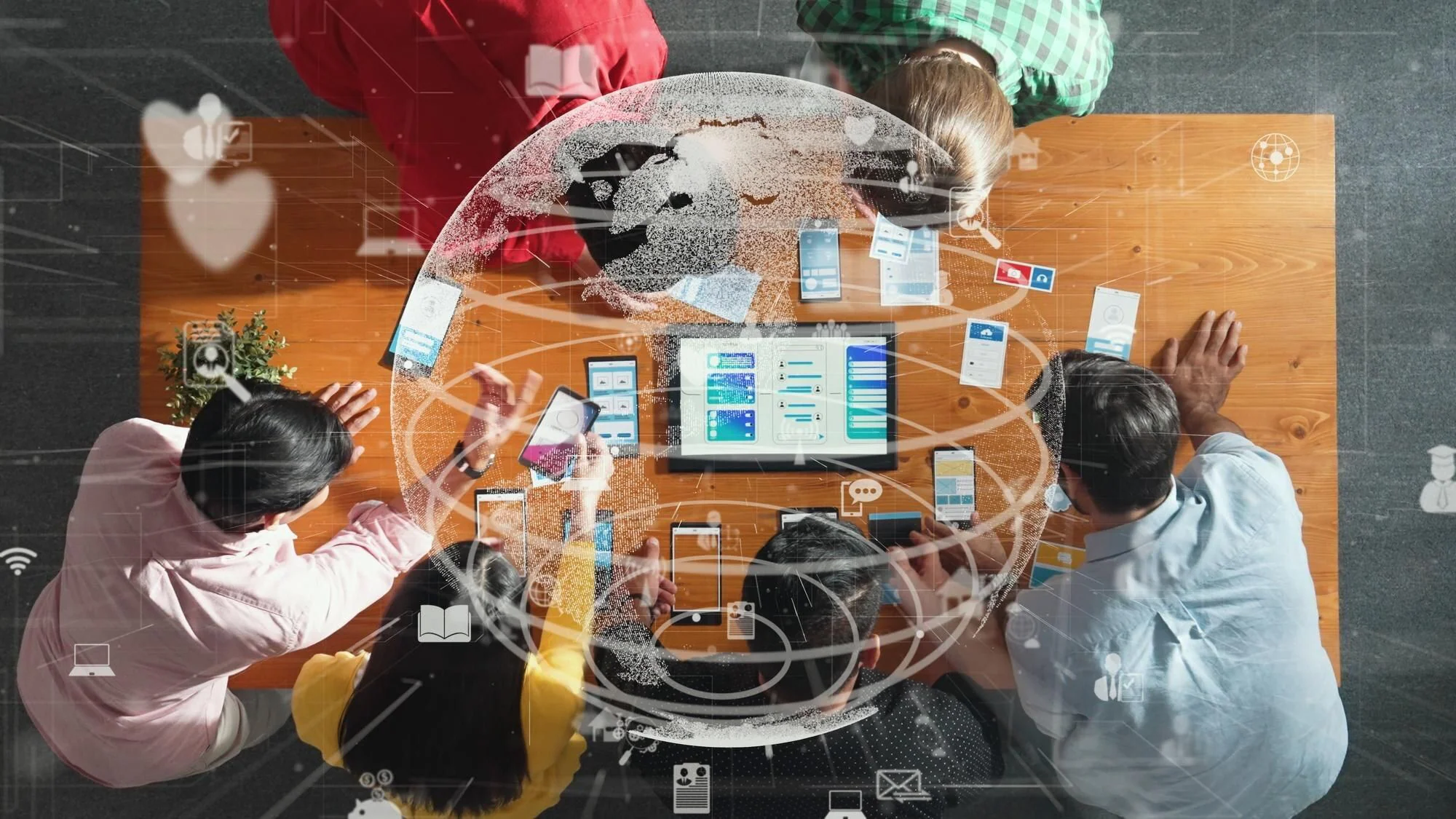 Digitalt team arbetar tillsammans med strategi och användargränssnitt